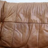 Sofa by Michel Ducaroy, leather, 1978. Model Dianthus. Edited by Ligne Roset.
