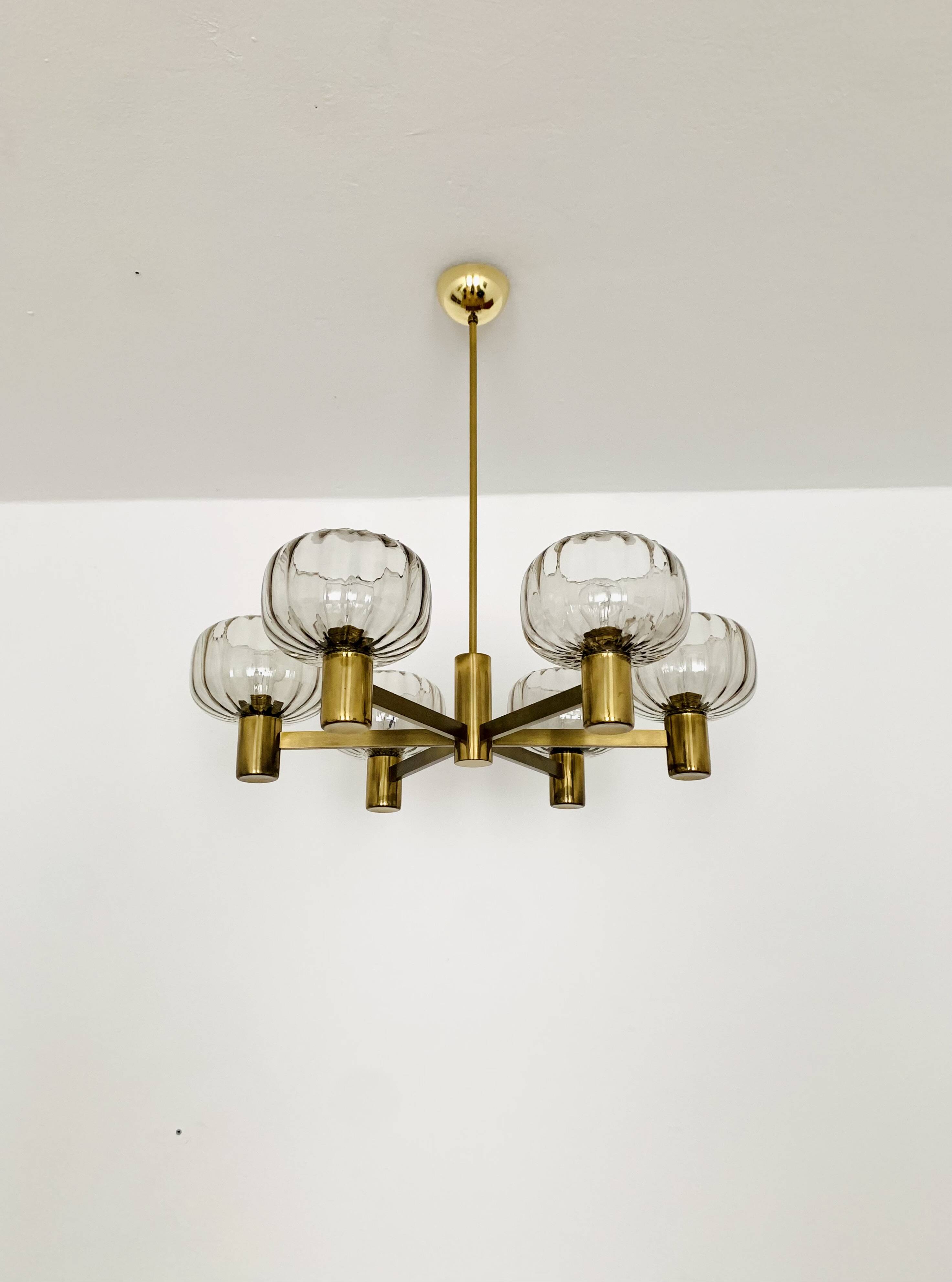 Lustre en verre fumé