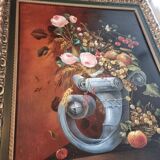 Oil painting on panel Original and signed by E. Cabal France Nature