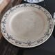 Assiettes ancienne plates " Etrusque " en porcelaine opaque de Gien Terre de Fer
