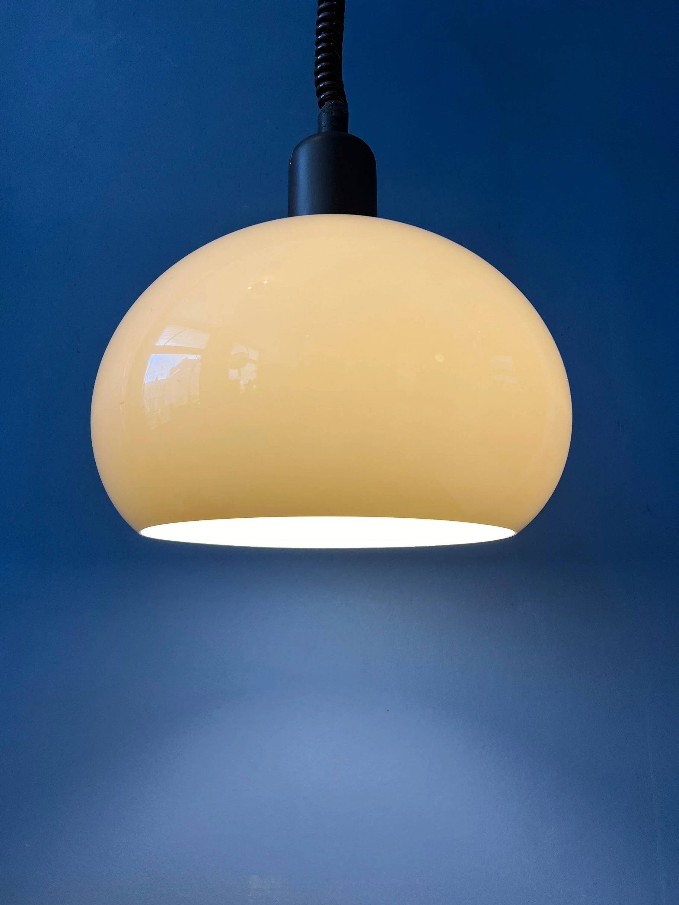 Vintage beige mushroom suspension in acrylic glass