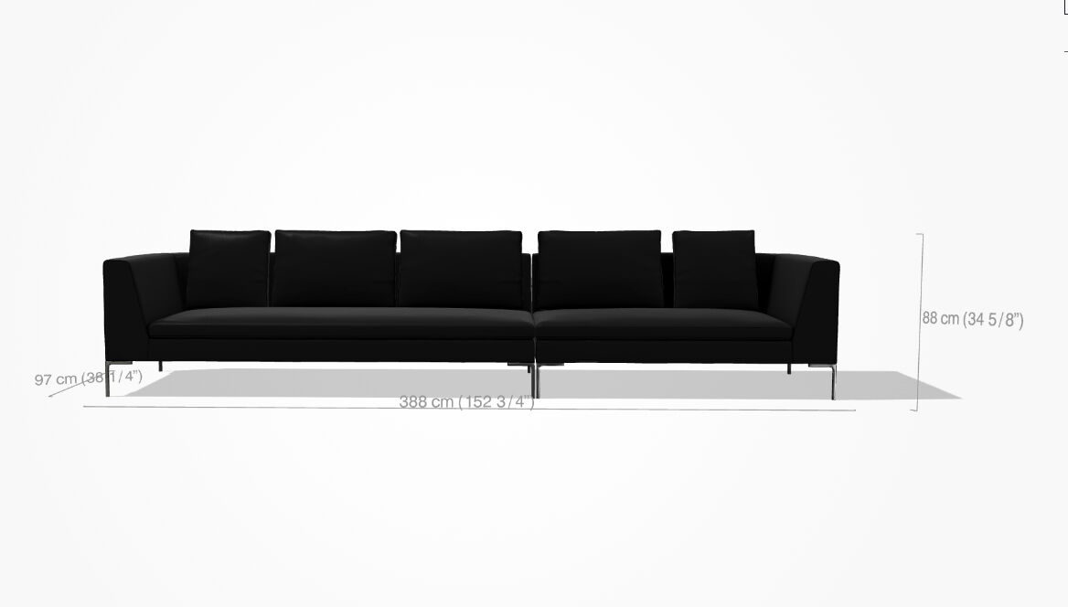 2 B&B Italia Charles Large sofa