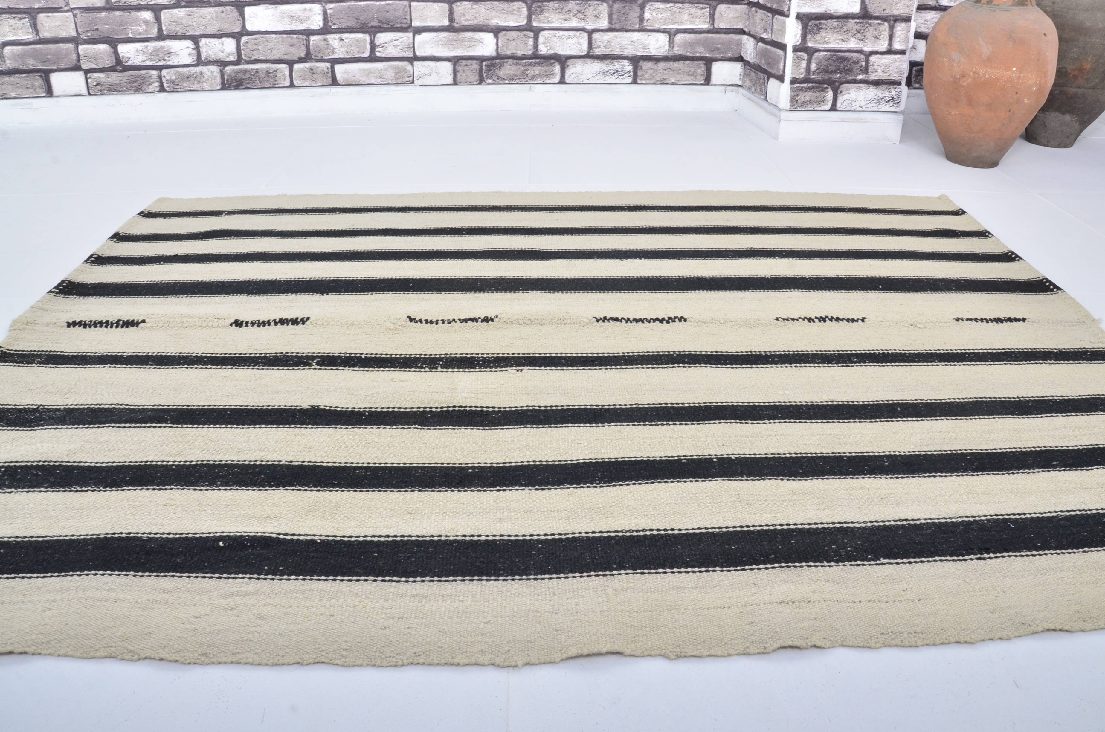 Vintage Stipe Anatolian Kilim Rug sku 3392