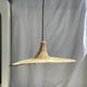 Small suspension, rattan luminaire in hat shape D:60cm