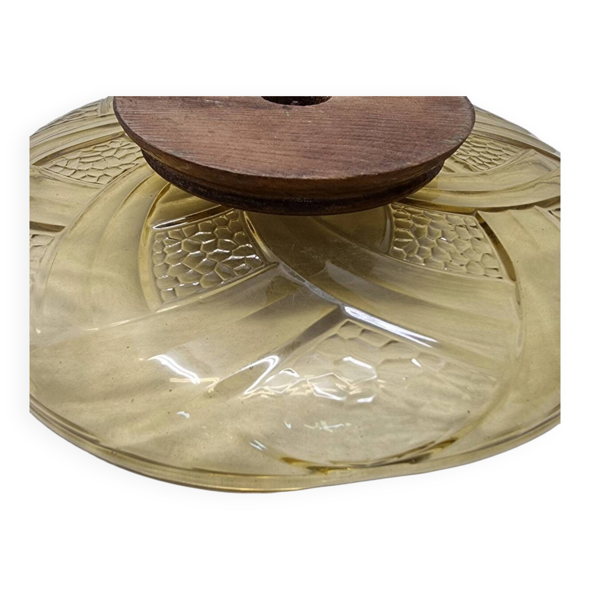 Art Deco glass Bowl On Foot, 1930s