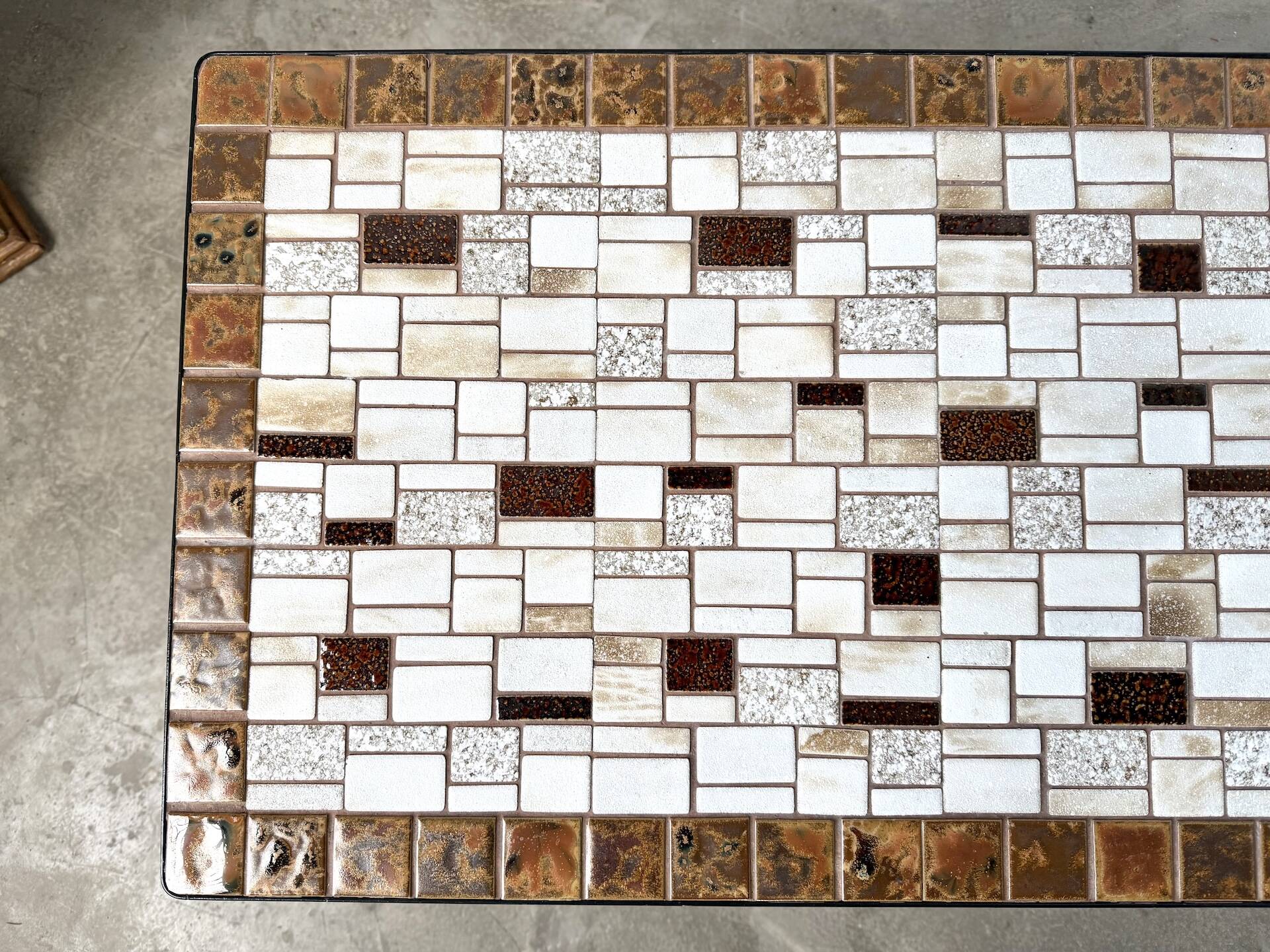 Modernist coffee table in glazed ceramic, circa 1960