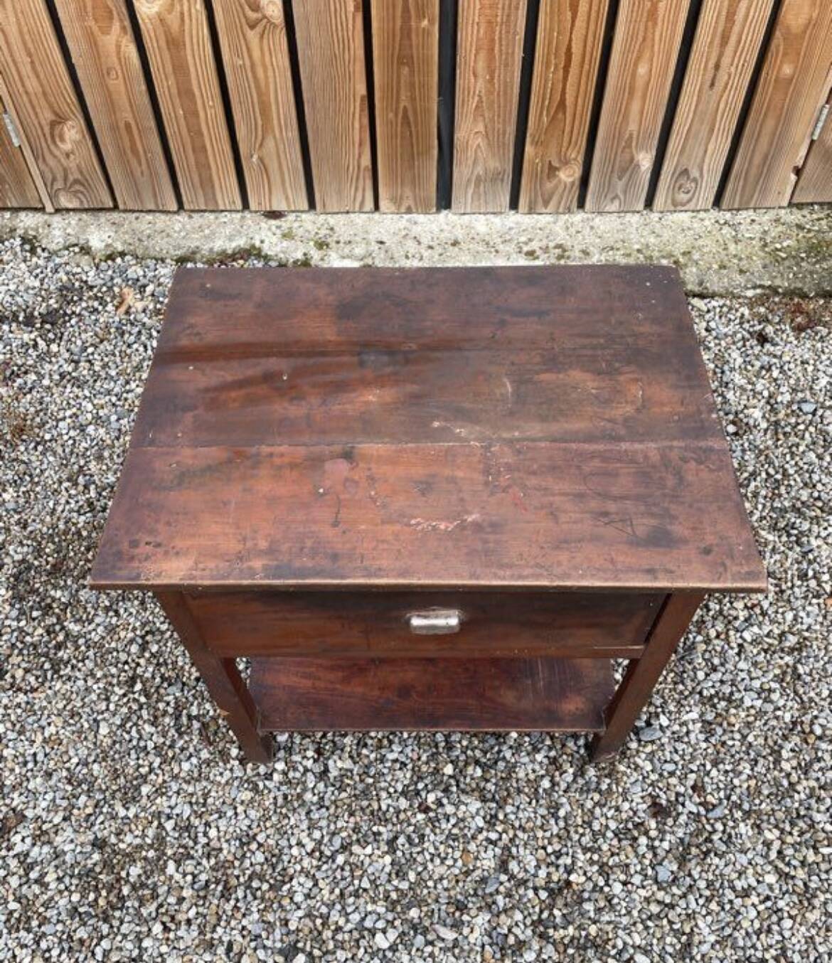Small antique piece of furniture with its original patina.