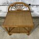 Wicker and bamboo bedside table