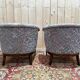 Paire de fauteuils - bergères époque Art Déco en velours coloré