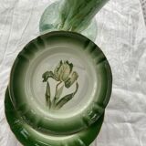 6 flat plates tulip pattern, longwy. Art deco