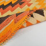 5x6 Green & Blue Tribal Hand Woven Kilim Area Rug, 160x190Cm