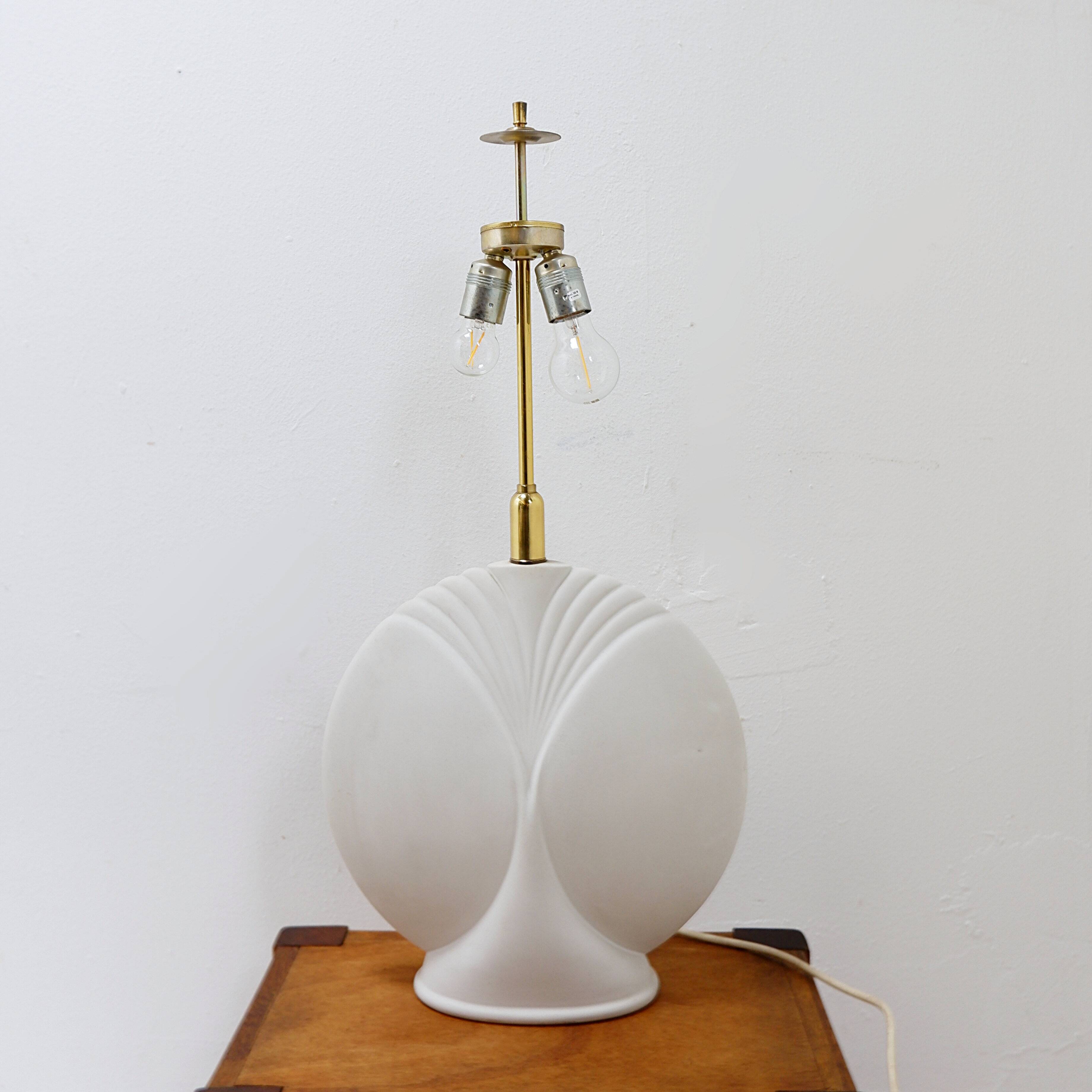 Large porcelain table lamp - 1980s