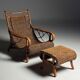 Rattan armchair 1950s vintage