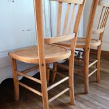 Set of 2 wooden bistro chairs