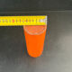 Orange glazed ceramic cylinder vase