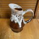 Vintage revol flamed ceramic barrel-shaped pitcher 1 litre