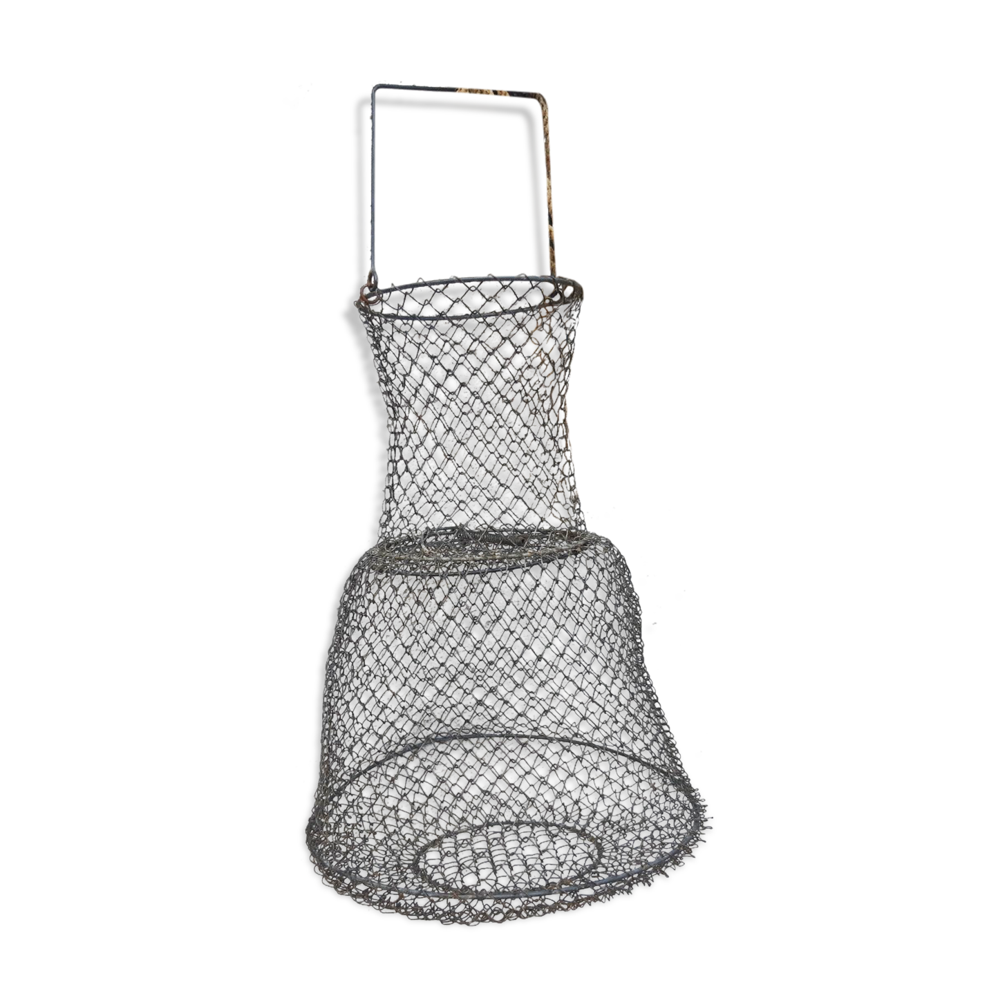 Panier de pêche goujonnière pécheur vintage