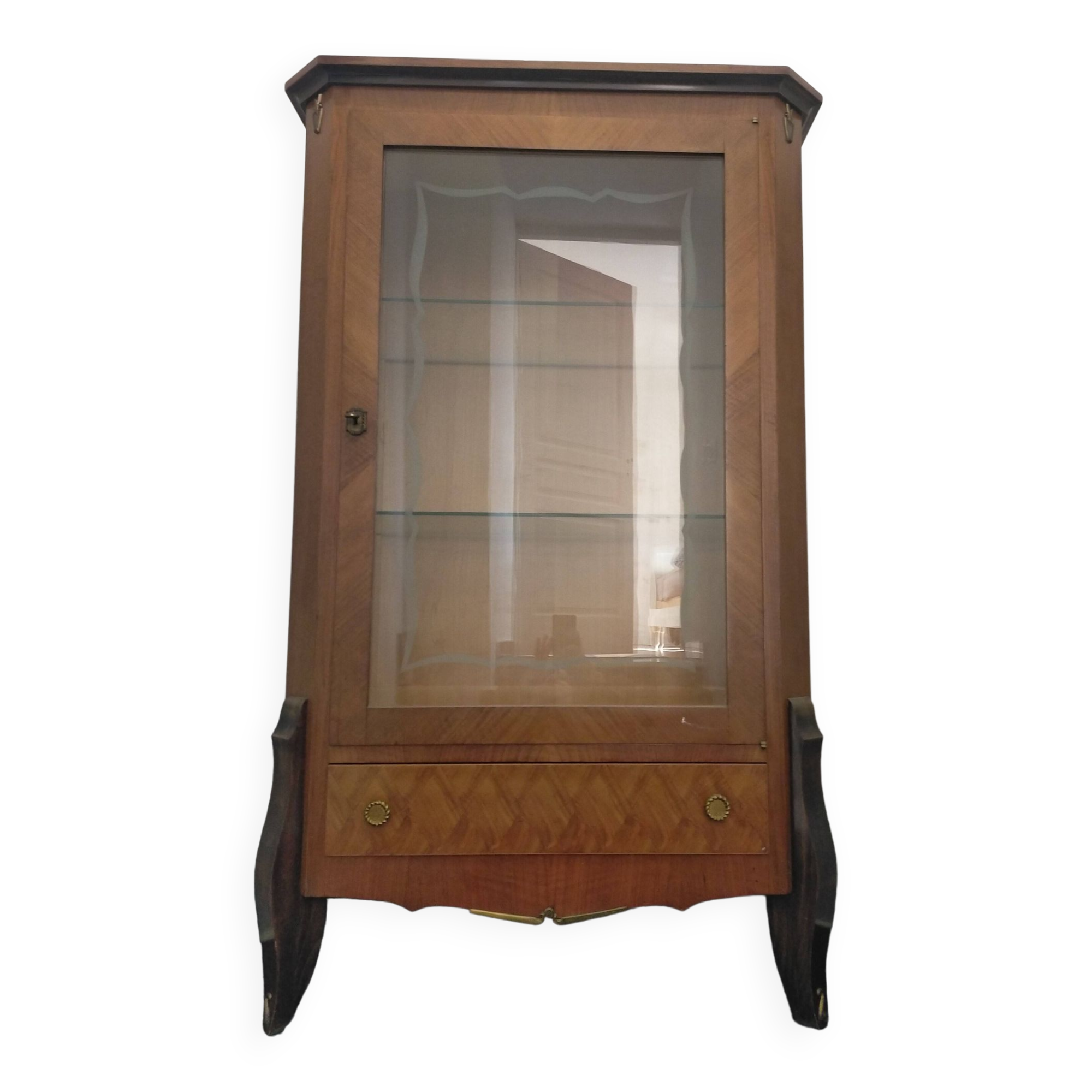 Vintage display cabinet in rosewood veneer 1950/1960