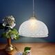 Vintage Clichy White Glass Pendant Lampshade