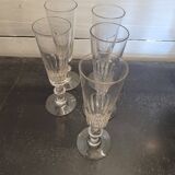 5 flutes à champagne Louis Philippe en verre