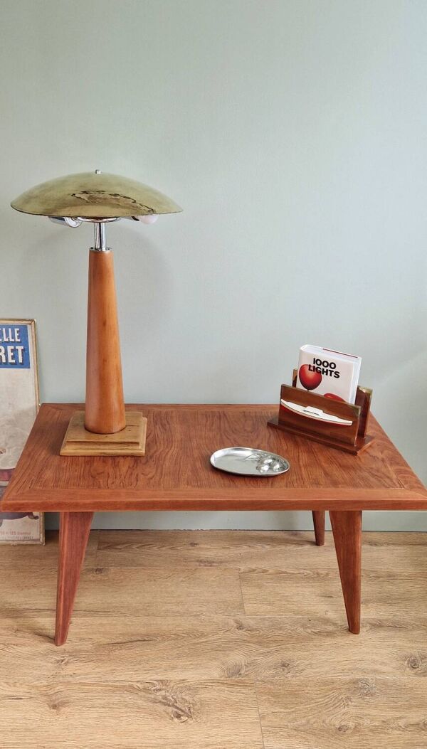 Table basse style scandinave années 50 palissandre