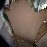 Antique mirror with carved gilded wood glazing beads 164x127