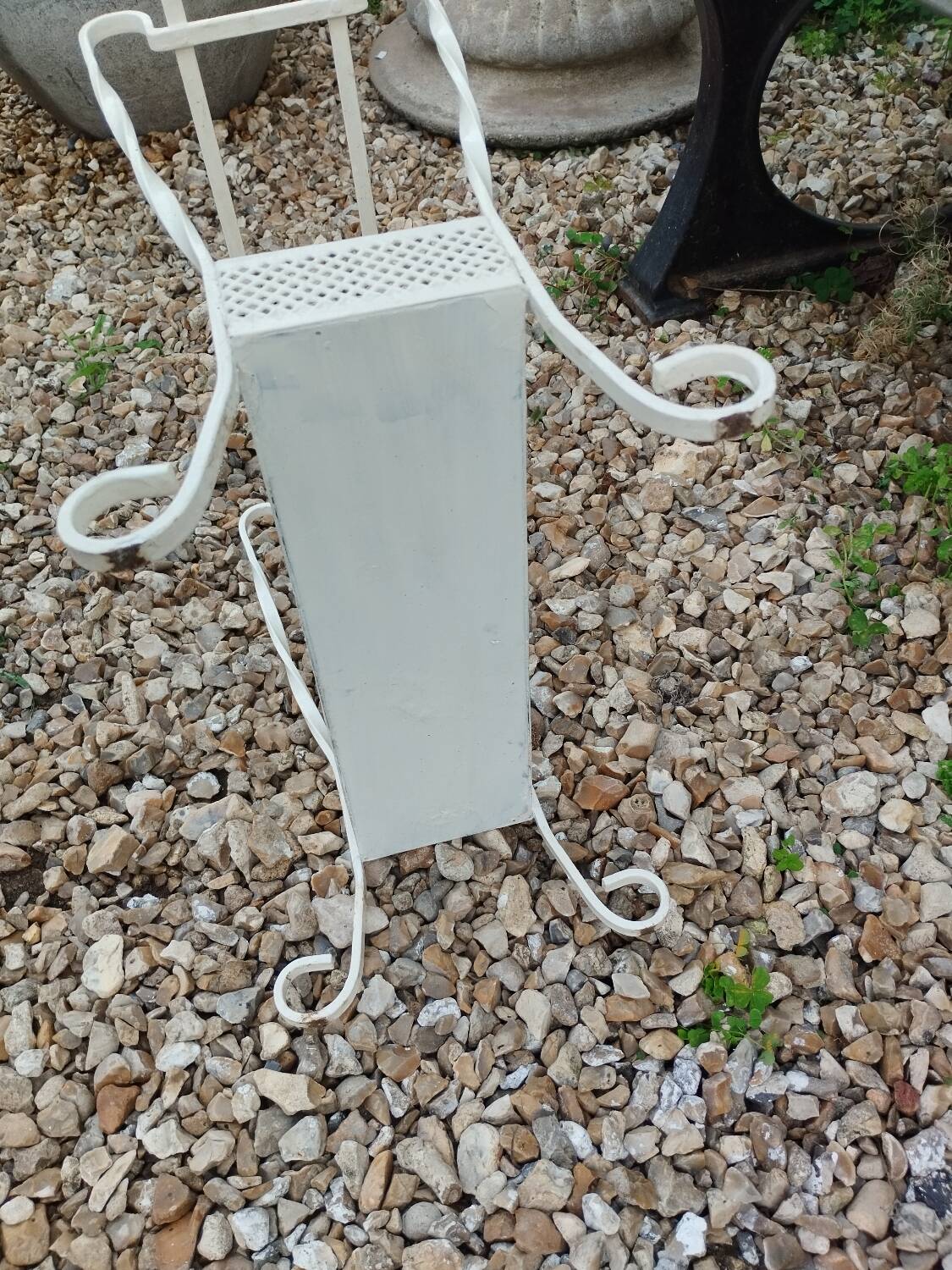 Antique vintage wrought iron planter