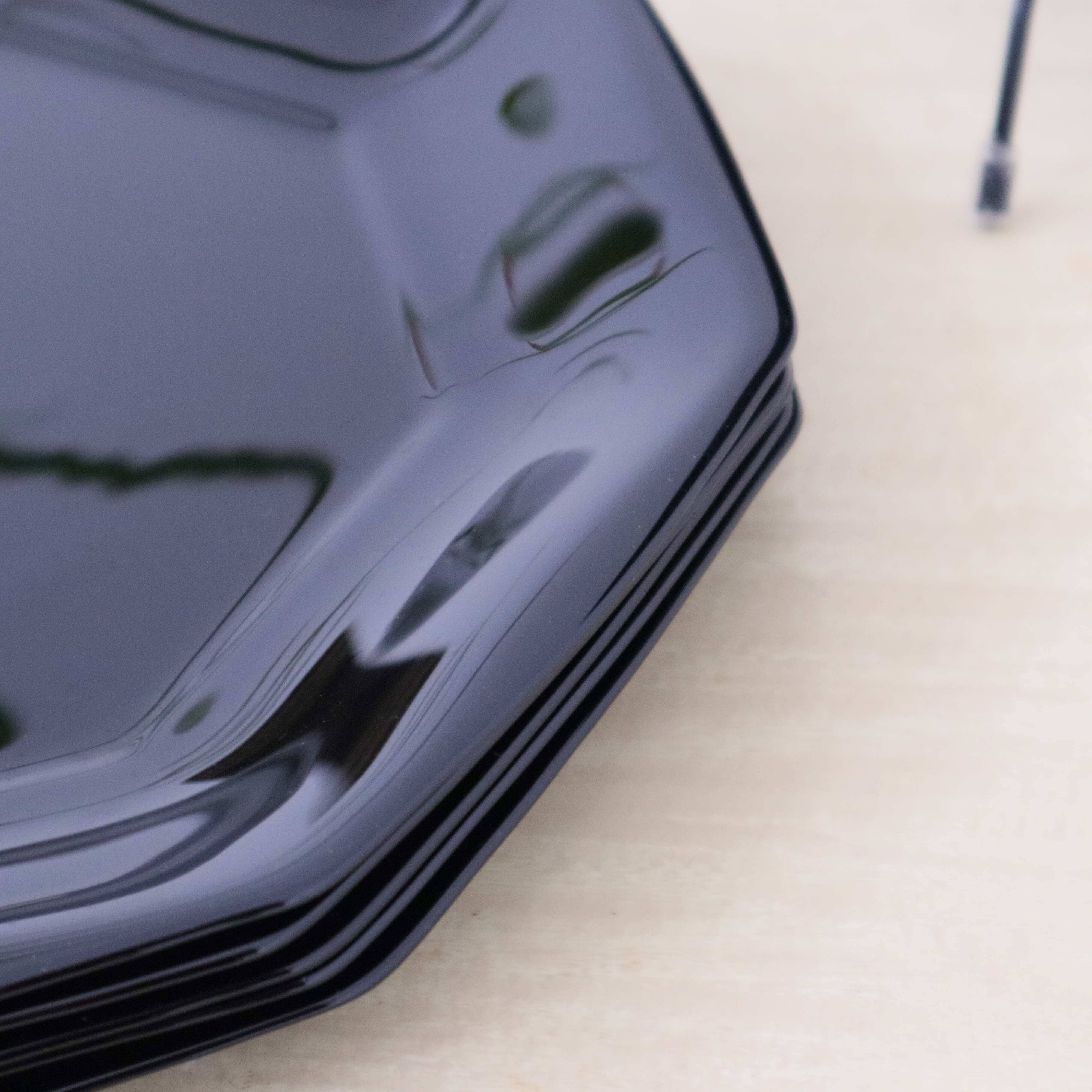 6 "Octime" black Arcoroc dinner plates