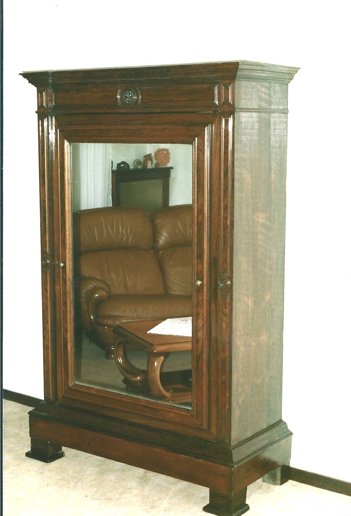 Rosewood mirrored wardrobe, circa 1850