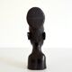 African head sculpture in ebony wood 1940s