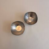 Set of two stainless steel cups