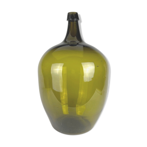 Dame-Jeanne soufflée vert olive