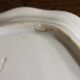 Vintage large rectangular green serving platter with Limoges gilt trim