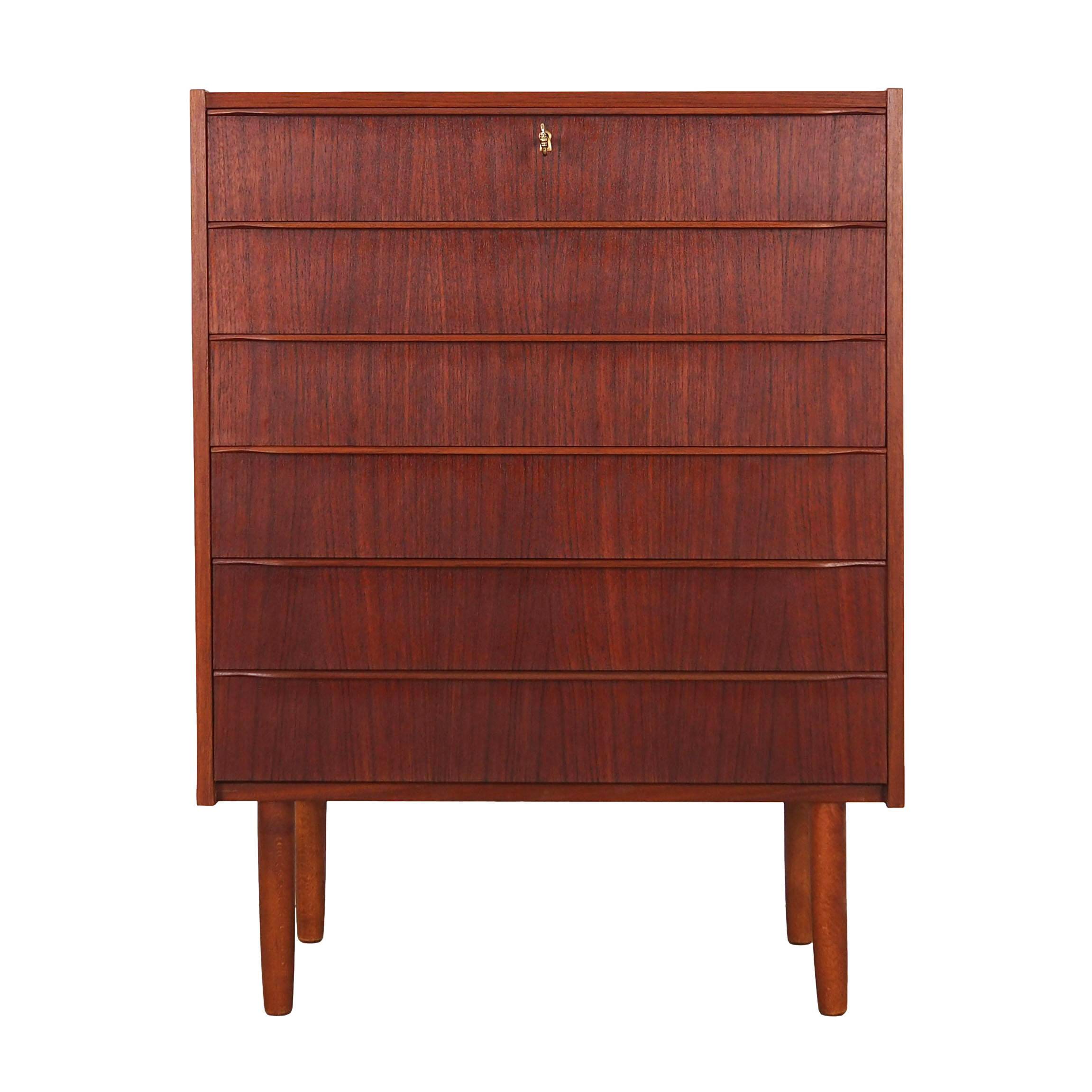 Teak chest of drawers, Danish design, 1970s, production: Denmark