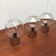 German Vintage Lamps Space Chrome and Glass by Motoko Ishii for Staff