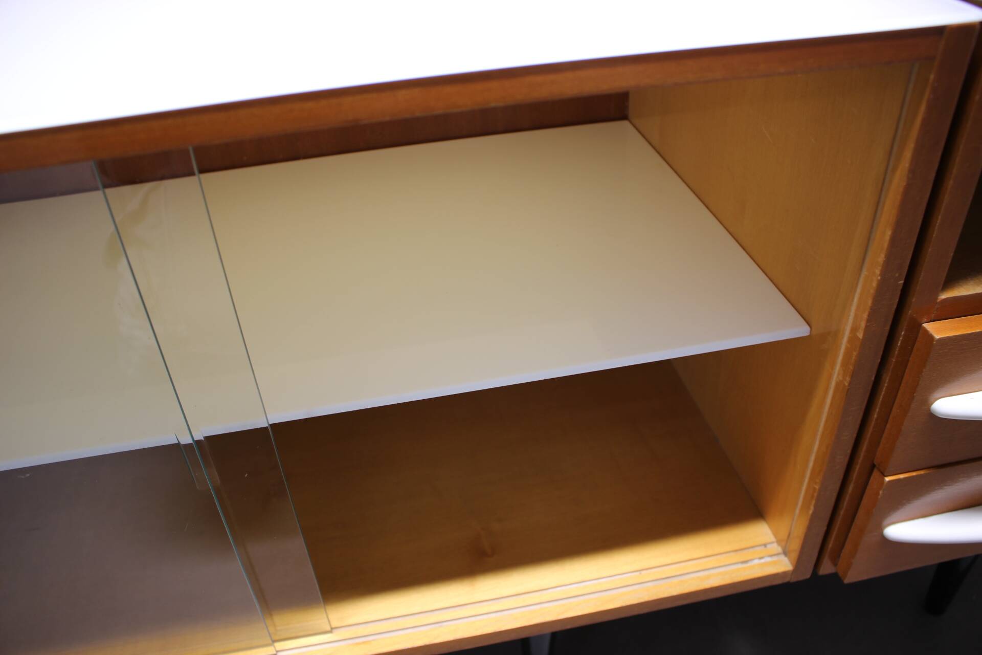 Modular desk and mid-century storage unit by Mojmír Požár, UP Závody, 1960s