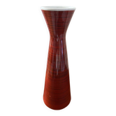 Vintage striped red vase (1950-1970) by the Metzler & Ortloff factory.