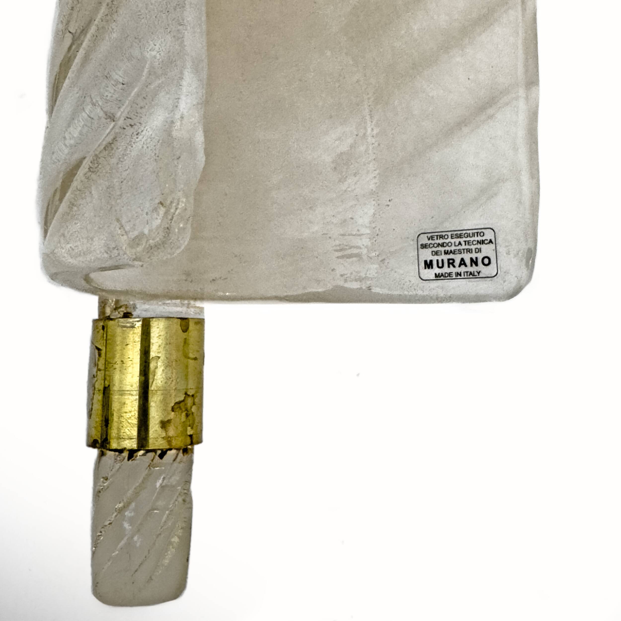 Pair of Barovier & Toso Style Mid-Century Modern Murano Glass Gold Leaf Sconces