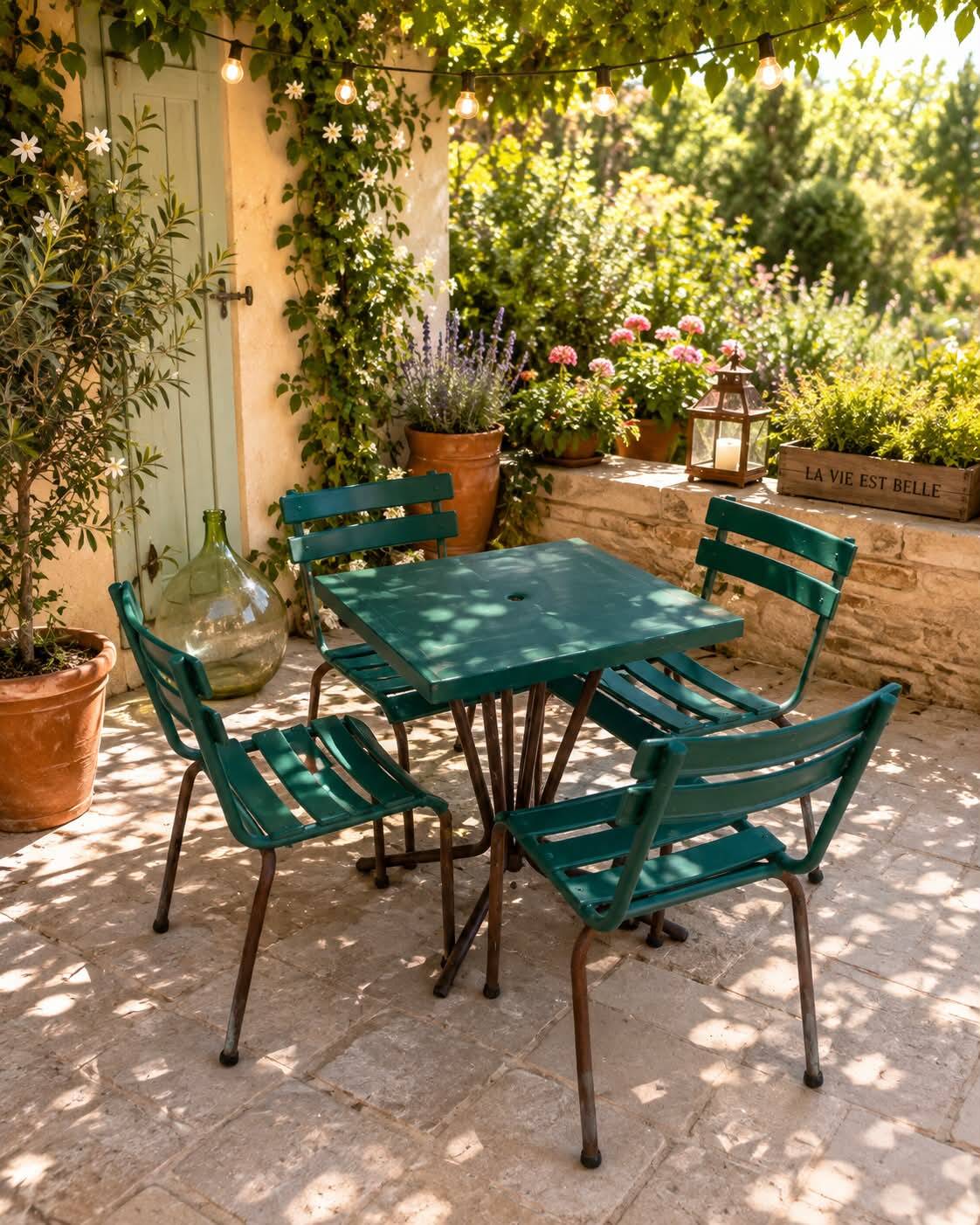 table et chaises bistrot