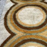 Tapis pop psyché en laine signé Højer Eksport Wilton, Denemark 1970