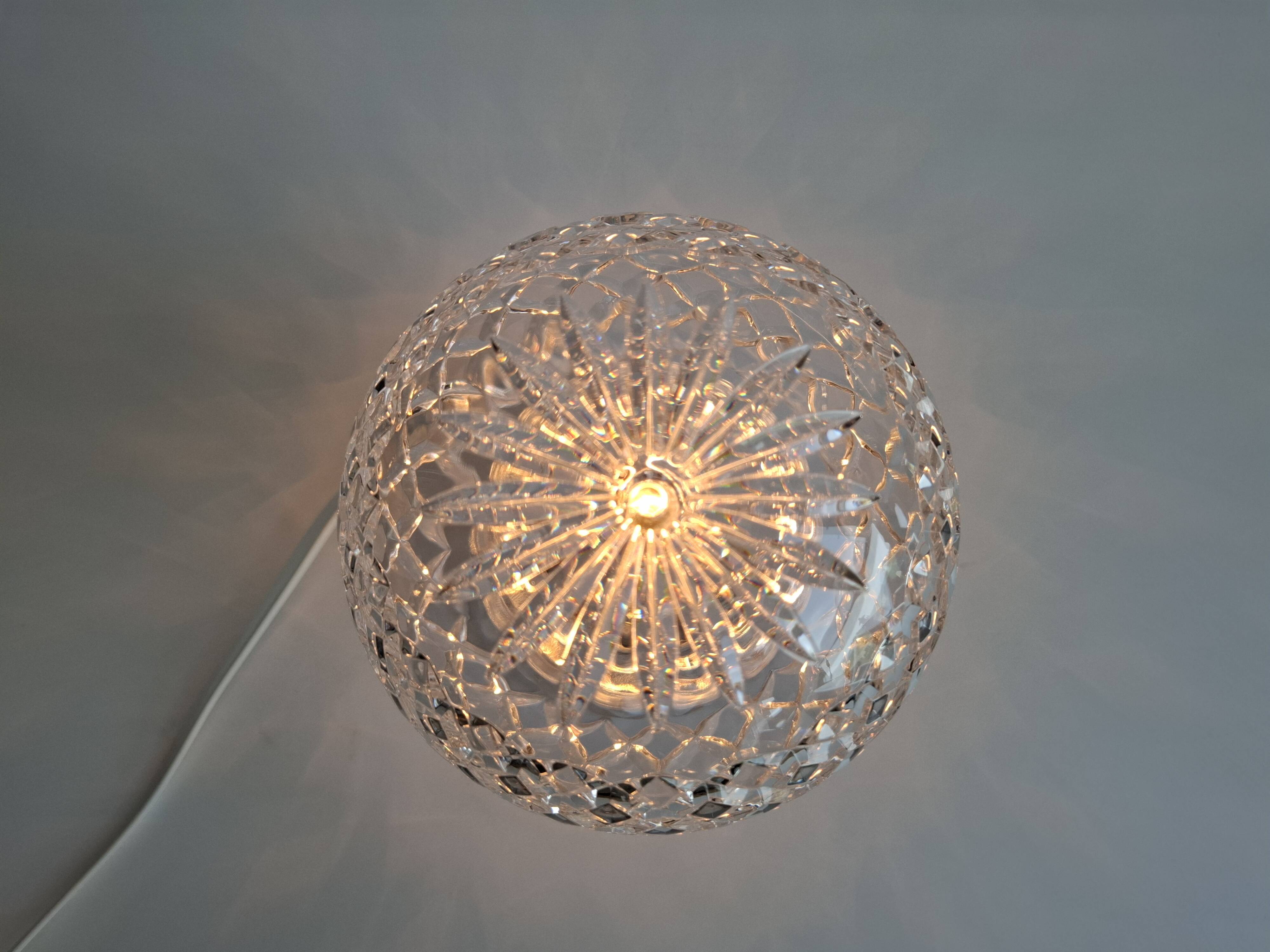 Vintage Czech Cut Crystal Table Lamp