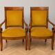 Paire de fauteuils d’époque Empire-Restauration en acajou