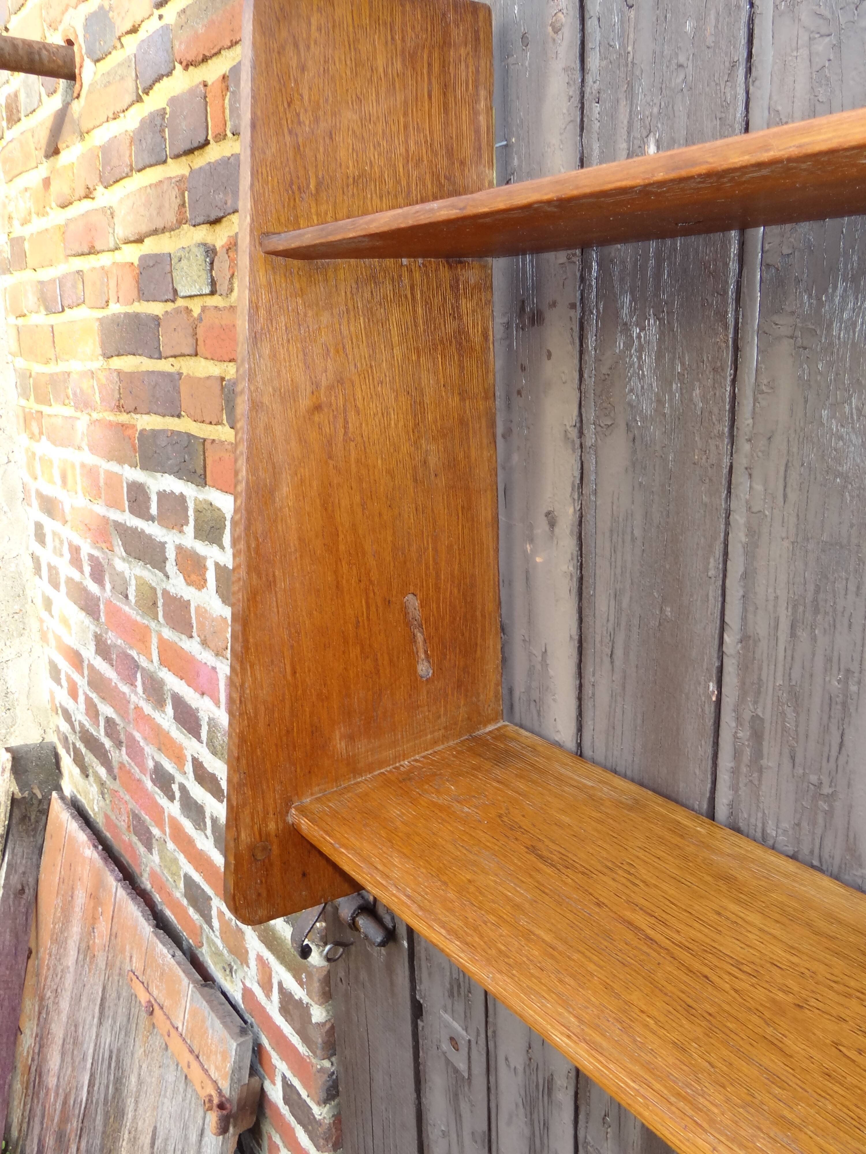 Étagère murale 1950 en bois naturel clair