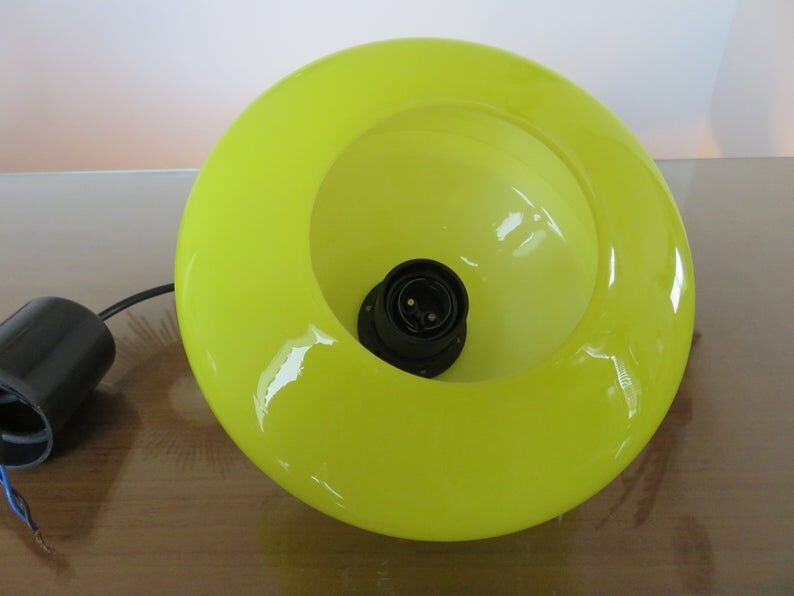 Hanging in yellow opaline 60 70 years