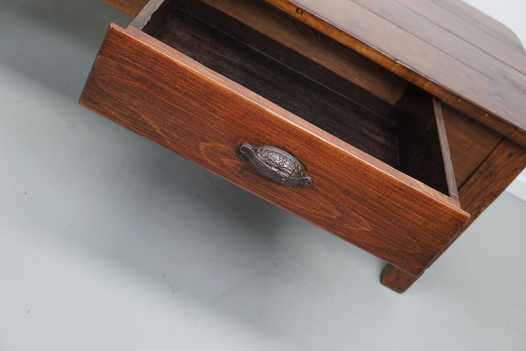 Rustic oak coffee table french 19th century farmhouse