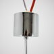 1970s Minimalist Black and Glass Pendant Light, Czechoslovakia