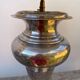 Large silver metal lamp with classic baluster o