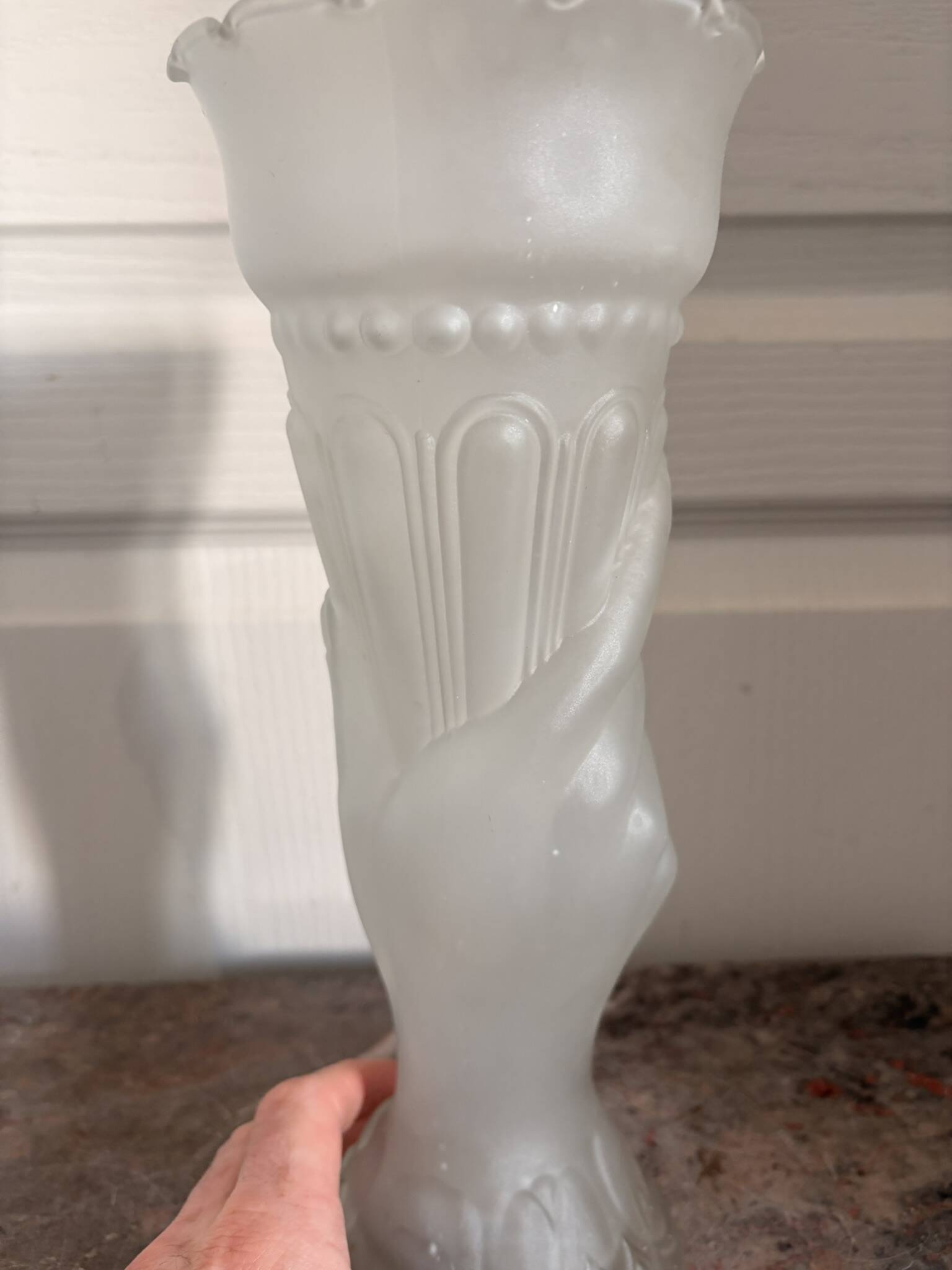 Vintage Art Deco Hand Blown LEGRAS Glass Vase