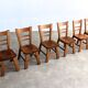 ensemble de 6 chaises à manger brutalistes