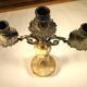 Three-light onyx chandelier